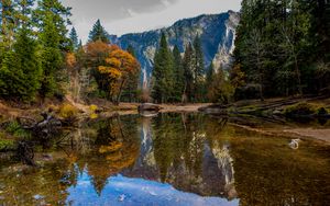 Preview wallpaper lake, trees, mountain, water, reflection, landscape