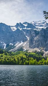 Preview wallpaper lake, trees, mountains, nature