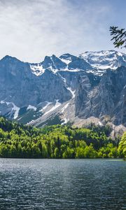 Preview wallpaper lake, trees, mountains, nature