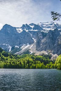 Preview wallpaper lake, trees, mountains, nature