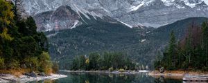 Preview wallpaper lake, trees, mountains, water, reflection