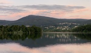 Preview wallpaper lake, trees, reflection, mountains, nature