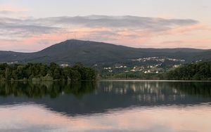 Preview wallpaper lake, trees, reflection, mountains, nature