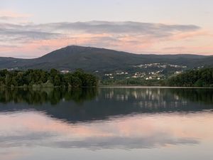 Preview wallpaper lake, trees, reflection, mountains, nature