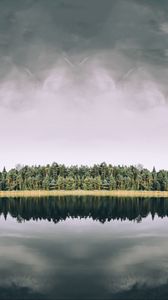 Preview wallpaper lake, trees, reflection, sky