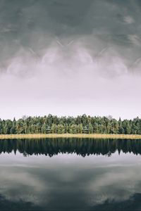 Preview wallpaper lake, trees, reflection, sky