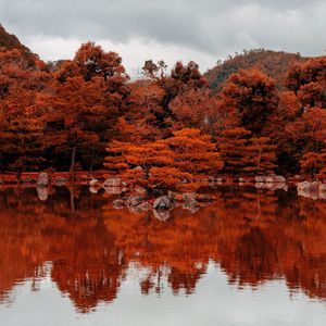Preview wallpaper lake, trees, reflection, autumn, nature