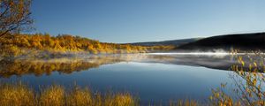 Preview wallpaper lake, trees, reflection, autumn, landscape