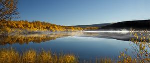 Preview wallpaper lake, trees, reflection, autumn, landscape