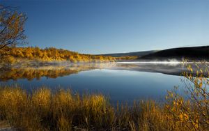 Preview wallpaper lake, trees, reflection, autumn, landscape
