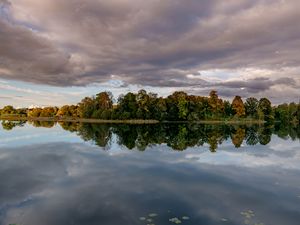 Preview wallpaper lake, trees, shore, water, reflection