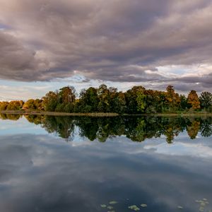 Preview wallpaper lake, trees, shore, water, reflection