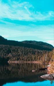 Preview wallpaper lake, trees, sky, reflection