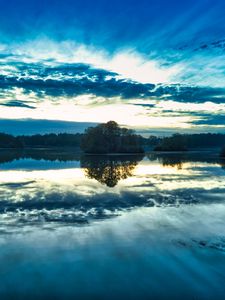 Preview wallpaper lake, trees, sky, forest, reflection