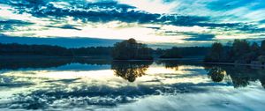 Preview wallpaper lake, trees, sky, forest, reflection
