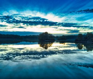 Preview wallpaper lake, trees, sky, forest, reflection