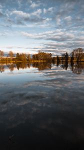 Preview wallpaper lake, trees, sky, reflection, nature