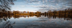 Preview wallpaper lake, trees, sky, reflection, nature