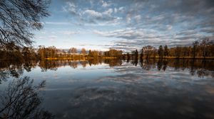 Preview wallpaper lake, trees, sky, reflection, nature