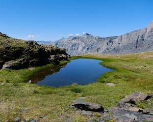 Preview wallpaper lake, valley, mountains, nature