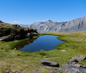 Preview wallpaper lake, valley, mountains, nature