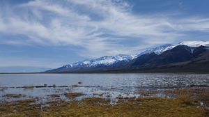 Preview wallpaper lake, water, mountains, clouds, sky, landscape