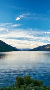 Preview wallpaper lake, water, mountains sky, landscape, new zealand