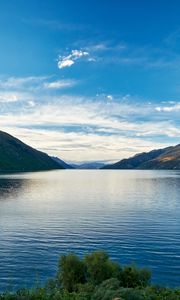 Preview wallpaper lake, water, mountains sky, landscape, new zealand