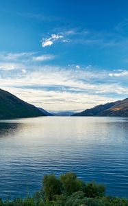 Preview wallpaper lake, water, mountains sky, landscape, new zealand