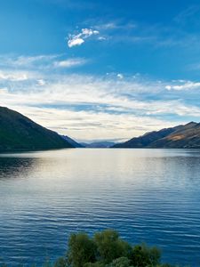 Preview wallpaper lake, water, mountains sky, landscape, new zealand