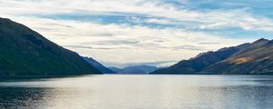 Preview wallpaper lake, water, mountains sky, landscape, new zealand