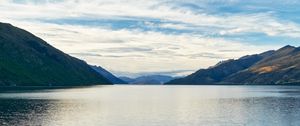 Preview wallpaper lake, water, mountains sky, landscape, new zealand