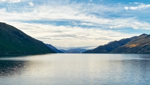 Preview wallpaper lake, water, mountains sky, landscape, new zealand