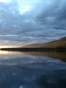 Preview wallpaper lake, water smooth surface, mountains