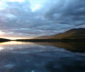 Preview wallpaper lake, water smooth surface, mountains