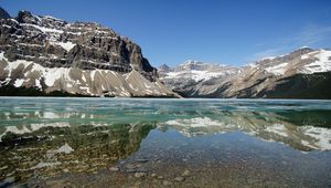 Preview wallpaper lake, water, transparent, bottom, mountains, cleanliness, freshness