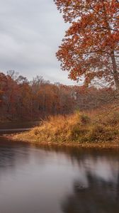 Preview wallpaper lake, water, trees, autumn, landscape