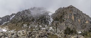 Preview wallpaper lake, winter, snow, mountains, rocks, nature