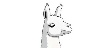 Preview wallpaper lama, art, animal, white