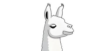 Preview wallpaper lama, art, animal, white