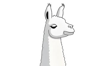 Preview wallpaper lama, art, animal, white