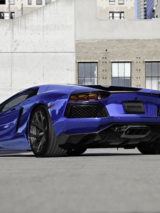 Preview wallpaper lamborghini, aventador, lp700-4, blue