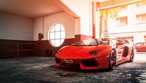 Preview wallpaper lamborghini, aventador, lp 700-4, red