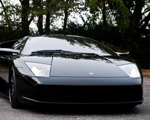 Preview wallpaper lamborghini, black, auto