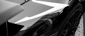 Preview wallpaper lamborghini, bw, black, car