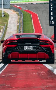 Preview wallpaper lamborghini, car, red, race, track