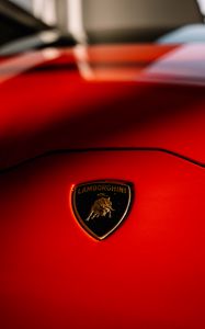 Preview wallpaper lamborghini, car, sports car, red