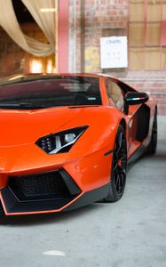 Preview wallpaper lamborghini, car, sports car, orange