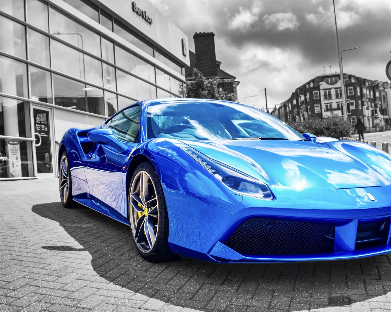 1280x1024 Wallpaper lamborghini, car, sportscar, blue