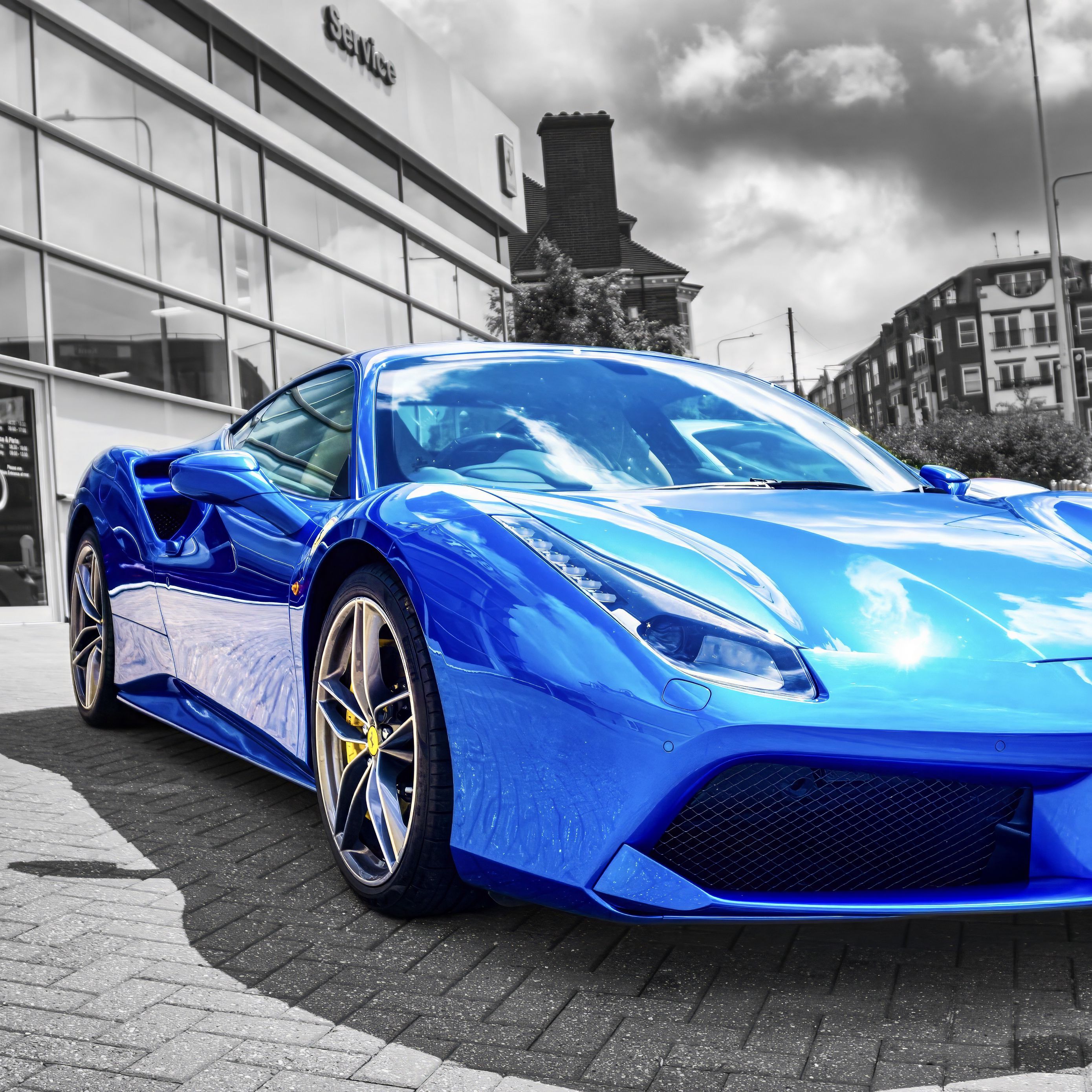 2780x2780 Wallpaper lamborghini, car, sportscar, blue